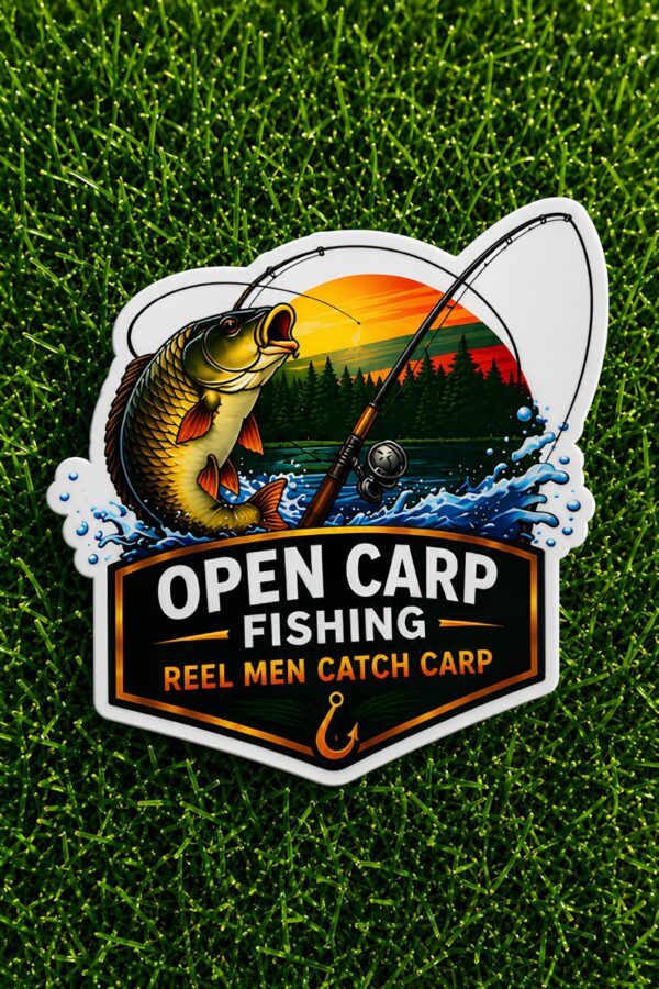 3 Automobilio lipdukas REAL MEN CATCH CARP