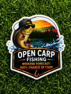 Automobilio lipdukas WEEKEND FORECAST: 100% CHANCE OF CARP